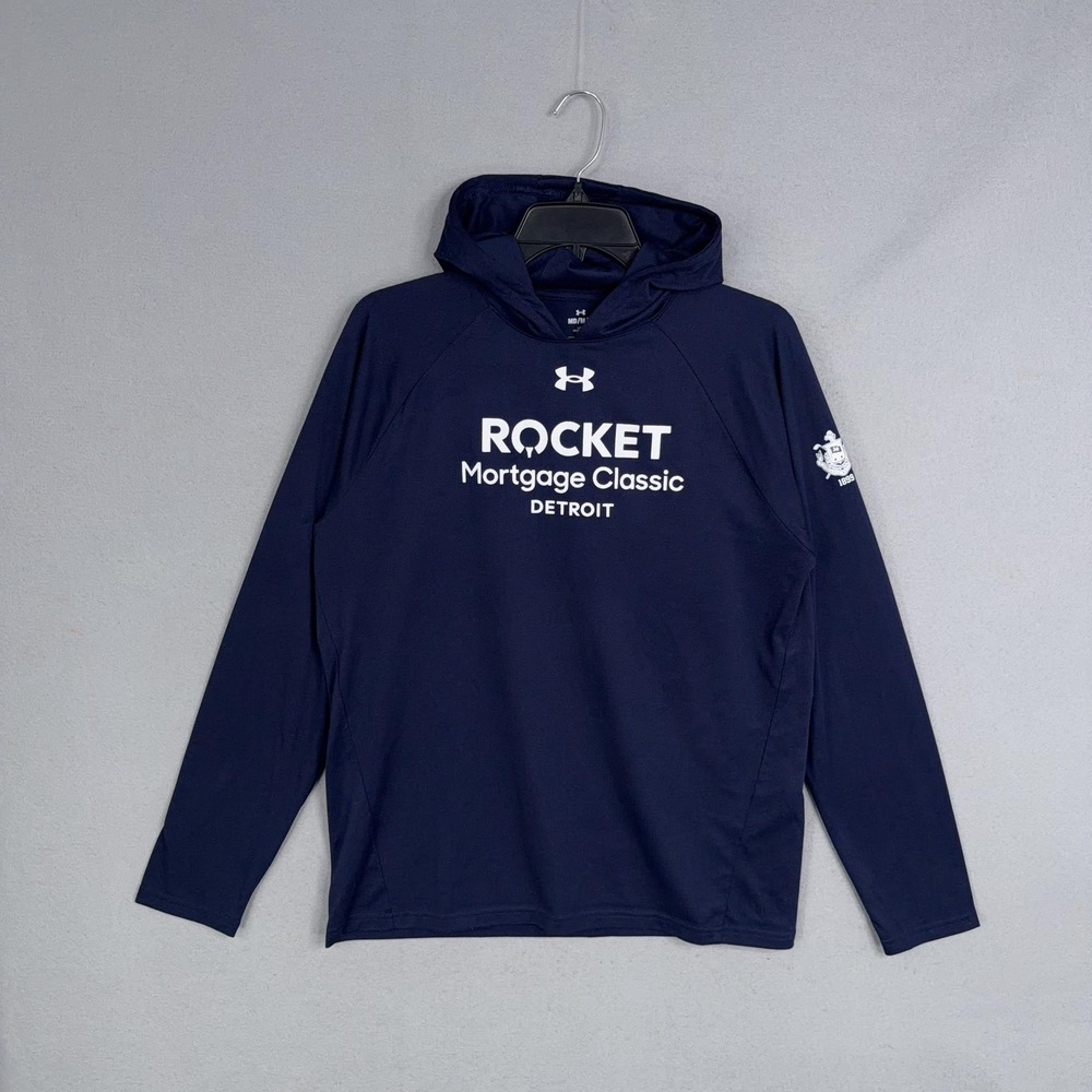 Under Armour Hoodie Mens Medium Blue Rocket Mortgage Classic Detroit Lightweight
